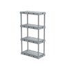 Gracious Living 48 in. H X 24 in. W X 12 in. D Plastic 4-Tier Shelving Unit 91081-1C